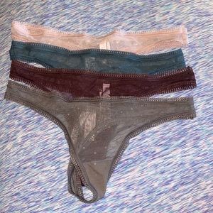 Victoria secret thong set of 4